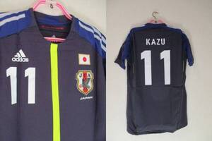 ラスト！　正規品　新品　限定　KAZU　三浦知良　フットサル　サッカー　日本代表　ユニフォーム　カズ　L　adidas　アディダス　加茂