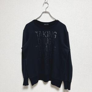 【美品】LAD MUSICIAN プリント長袖スウェット ブラック