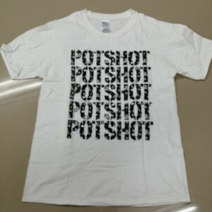 D01 バンドTシャツ　ポットショット　スカルロゴT　白　POTSHOT　TV freak records