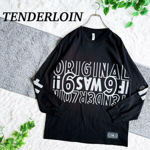 TENDERLOIN テンダーロイン　LONG SLEEVE TEE 3A 長袖Tシャツ 黒　L　ロングスリーブ　プリント　メンズ