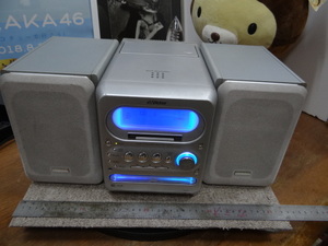 kh00591 中古 Victor/ビクター MD CD DECK RECEIVER ミニコンポ CA-UXQ10-S スピーカー SP-UXQ10-S 　リモコン無し