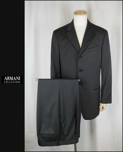 ■■＜美品＞アルマーニ＜ARMANI COLLEZIONI：shadow stripe＞ⅢBシングル ス－ツ＜50＞■■