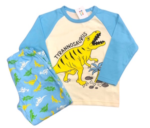 ★即決★新品タグ付キッズフォーレ Kids Foret 子供★恐竜柄 スムース生地★長袖パジャマ 長パンツ★130cm 9-10才目安★￥1650 