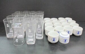 ★ 90501 白鹿 酒器 2種類 35個セット ぐい呑み 冷酒グラス 小グラス グラス お猪口 美品 ★*