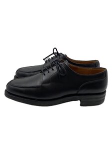 CROCKETT&JONES◆MORETON/292ラスト/Eウィズ/デッキシューズ/UK6/BLK/レザー/J9262RD