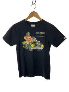 A BATHING APE◆Tシャツ/XS/コットン/ブラック/プリント/色褪せ有/001TEH232927X