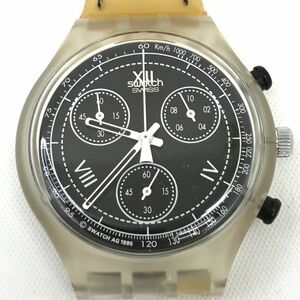 Swatch スウォッチ 腕時計 クオーツ コレクション コレクター おしゃれ クロノグラフ ブラック イエロー スケルトン 電池交換済 動作確認済