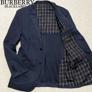 バーバリーブラックレーベル【最高級の品格】BURBERRY BLACKLABEL テーラードジャケット ブレザー ノバチェック ネイビー M