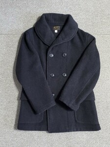 ATLAST アットラスト マッキーノコート Pコート40 チャコール レア ショールカラー MACKINAW P-COAT チャコール ライダースコート