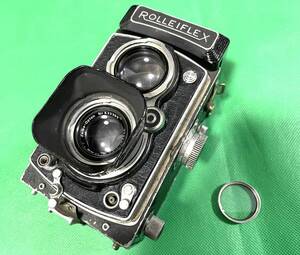 ROLLEIFLEX　75mm　1:3.5　　レンズフード　フィルター 付　　ローライフレックス　rollei flex rolleiflex ...