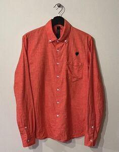 wjk / flannel shirt(balloon) / SIZE:M / L.RED / ダヴルジェイケイ / ハートバルーン刺繍 長袖フランネルシャツ / ボタンダウンシャツ BD