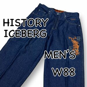 HISTORY ICEBERG ヒストリー アイスバーグ バギー W36 ウエスト88cm Lサイズ イタリア製 B系 メンズ ジーンズ デニム M2066