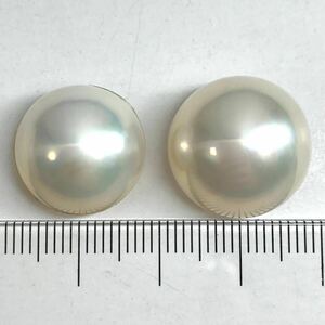 (マベパール2点おまとめ)j 約16.0-17.4mm 6.54g/32.7ct pearl パール 半円真珠 ジュエリー jewelry 裸石 宝石 DB5 i