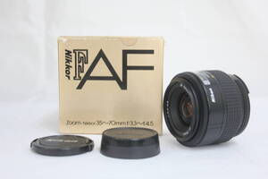 【外観美品】 【元箱付き】ニコン Nikon AF Nikkor 35-70mm F3.3-4.5 前後キャップ付き レンズ v6913