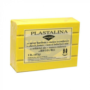 MODELING CLAY(モデリングクレイ)　PLASTALINA(プラスタリーナ)　粘土　イエロー　1Pound　3個セット