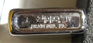 【現状品】保管品 /L ZIPPOジッポーⅣ オイルライター BRADFORD.PA キズ多め 中古品 動作未確認