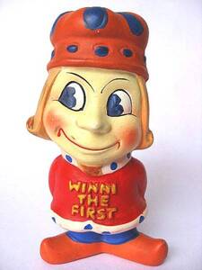 レア！ 1970’ｓ WINNE THE FIRST ウイニィーザファースト ビンテージ 貯金箱 検 アドバタイジング ソフビ BIGBOY 銀行 キャラクター 企業