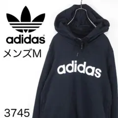 ★美品★アディダス　パーカー　黒　薄手　ブラック　adidas 古着　トレーナー