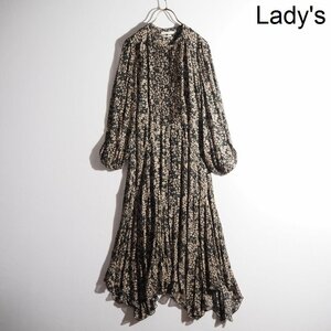 M2082P ▼ISABEL MARANT ETOILE イザベルマラン▼ LIZETE DRESS フラワープリント シフォン ワンピース ブラック 黒 花柄 34 春夏 rb mks