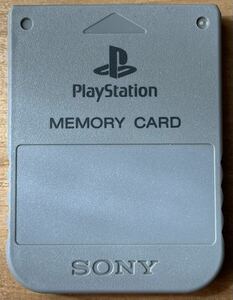 ◇SONY PlayStation メモリーカード 日本製 中古 ソニー プレイステーション 純正 プレステ 初代 PS 15ブロック グレー