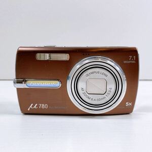 140【中古】OLYMPUS μ780 オリンパス コンパクトデジタルカメラ ブラウン バッテリー付き デジカメ ミュー 動作未確認 現状品