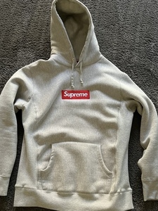 【新品 未使用 正規品】Supreme Box Logo Hoody グレー サイズM レア商品