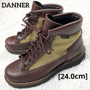 【美品】DANNER ダナー フィールド 24.0cm ダークブラウン WS FIELD ゴアテックス トレッキングシューズ ブーツ 登山 レディース D121004