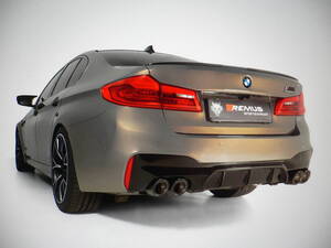 ★レムス純正品 ＢＭW Ｆ９０ Ｍ５ リアマフラー １０２ΦカーボンアングルＷ左右 ０４４６７０ＣＳＲ 車検対応 テール内部はチタン製⑳★