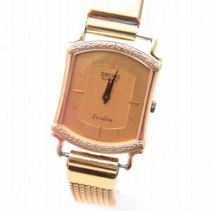 #auzj セイコー SEIKO 腕時計 エクセリーヌ 8420-6140 14k ゴールド 不動品 ジャンク レディース [907701]