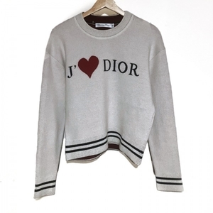 ディオール/クリスチャンディオール DIOR/ChristianDior 長袖セーター/ニット サイズ6 ( USA ) - アイボリー×黒×レッド レディース 美品