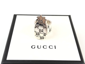 美品　グッチ　GUCCI　ゴースト　パイナップル　リング　指輪　サイズ刻印＃15　実寸14号　シルバー925　メンズ　レディース　YAS-5274