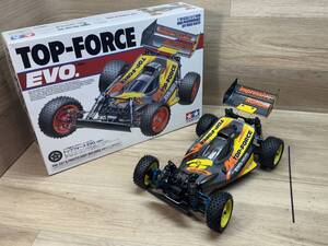 未走行？極美品　タミヤ TAMIYA 1/10 電動RC 4WD レーシングバギー トップフォース EVO.(2021)　チューニングパーツ組込済 組立済