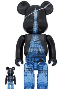 EIFFEL TOWER BE@RBRICK SPARKLING Ver. 100％ & 400％ medicom toy エッフェル塔　ベアブリック スパークリング メディコムトイ 夜 night