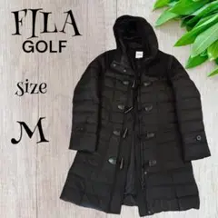 FILA GOLFフィラゴルフ　フード付きダウンコート【M】ブラック