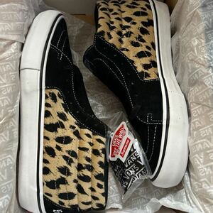 Supreme Vans Velvet Leopard Sk8-Mid Pro Black 28.5cm Cheetah シュプリーム バンズ ベルベット レオパード 黒 キムタク着 木村拓哉