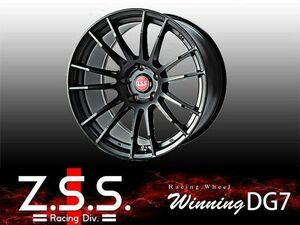 ☆Z.S.S. Winning-DG7 18インチ 8.5J +35 2本セット ブラック PCD114.3 5穴 RX-7 マーク チェイサー クレスタ ローレル