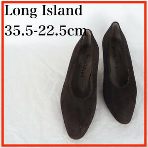 MK7158*Long Island*レディースパンプス*35.5-22.5cm*こげ茶