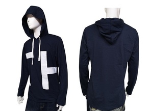 nts-09T3552-410-DARKNAVY-M トミーヒルフィガーTOMMY HILFIGER メンズ 長袖 Ｔシャツ フード トップス ネイビー M