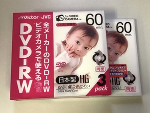 ★【新品未開封】 Victor ビデオカメラ用 8cm DVD-RW 60分 4枚セット 両面録画用 日本製 VD-W60Jシリーズ ビクター