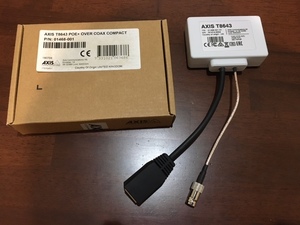 「アクシスコミュニケーションズ AXIS T8643 PoE+ over Coax Compact」未使用品-送料込み