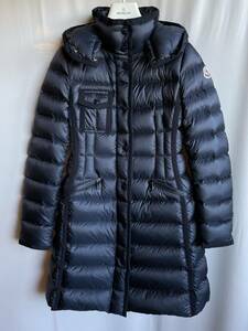 レシート有 新品 本物 モンクレール HERMINE ダウン コート 00 Moncler ジャケット ネイビー 紺 ロゴ エルミンヌ 