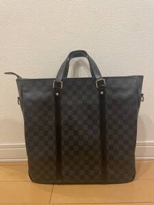 ■極美品■ LOUIS VUITTON ルイヴィトン ダミエ グラフィット N51192 タダオMM 2WAY トート ショルダー ハンドバッグ ブラック