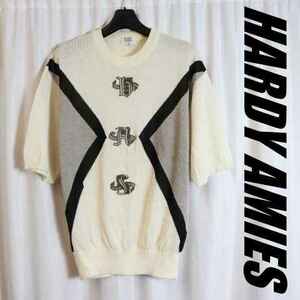 ハーディエイミス ロンドン HARDY AMIES 麻混！薄手サマーセーター３サイズ サマーニット プルオーバーカットソー ローゲージニット 070404