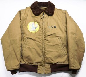 Freewheelers (フリーホイーラーズ) USN GROUND CREW JACKET / グランドクルージャケット カスタム #2231010 美品 DARK BEIGE size 42