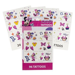 送料込 ミニー タトゥー シール 4シート 96個入り 18378 MINNIE TATTOO キッズタトゥー ディズニー disney キャラクター グッズ