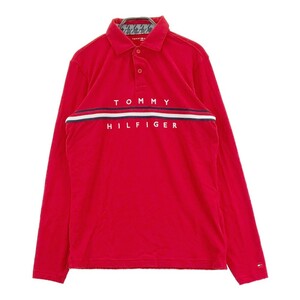 TOMMY HILFIGER GOLF トミー ヒルフィガーゴルフ 長袖ポロシャツ レッド系 M [240101157203] ゴルフウェア メンズ