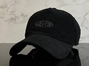 【未使用品】833T クール★Levi’s リーバイス キャップ 帽子 CAP クールなブラックのコーデュロイ素材にレッドタグ！《FREEサイズ》