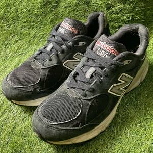 New Balance ニューバランス 990 スニーカー 27cm スニーカー 990v3 人気モデル ウォーキング シューズ MADE IN USA ブラック