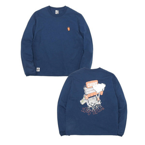 Lサイズ ネイビー(N001) CHUMS Yatai de Otsukare! Brushed L/S T-Shirt CH01-2452