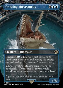 MTG ■青/英語版■ 《高揚するモササウルス/Cresting Mosasaurus》イクサラン：失われし洞窟 ジュラシックワールド REX